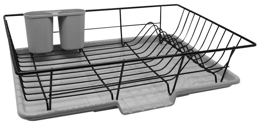 Πιατοθήκη Μεταλλική 810406 48x30x11cm Black-Grey Ankor Metal