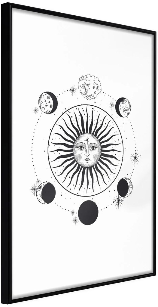 Αφίσα - Sun and Moon - 40x60 - Μαύρο - Χωρίς πασπαρτού