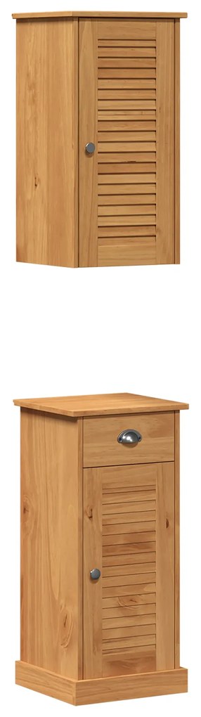 vidaXL Σετ Επίπλων Μπάνιου με συρτάρι 2 pcs Καφέ και Καραμέλα καφέ