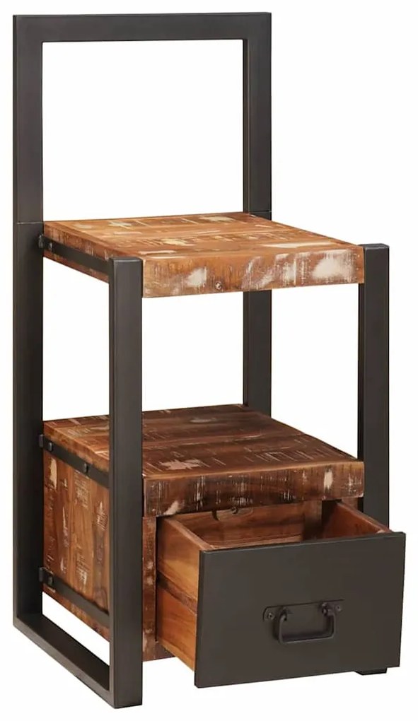 vidaXL Βάση Ρούχων Πολύχρωμο 40 x 40 x 90 cm Στερεό Ανακτηθέν Ξύλο