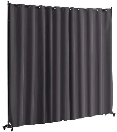 VEVOR Room Divider Portable Panel Room Divider with Wheels Privacy Screen Gray