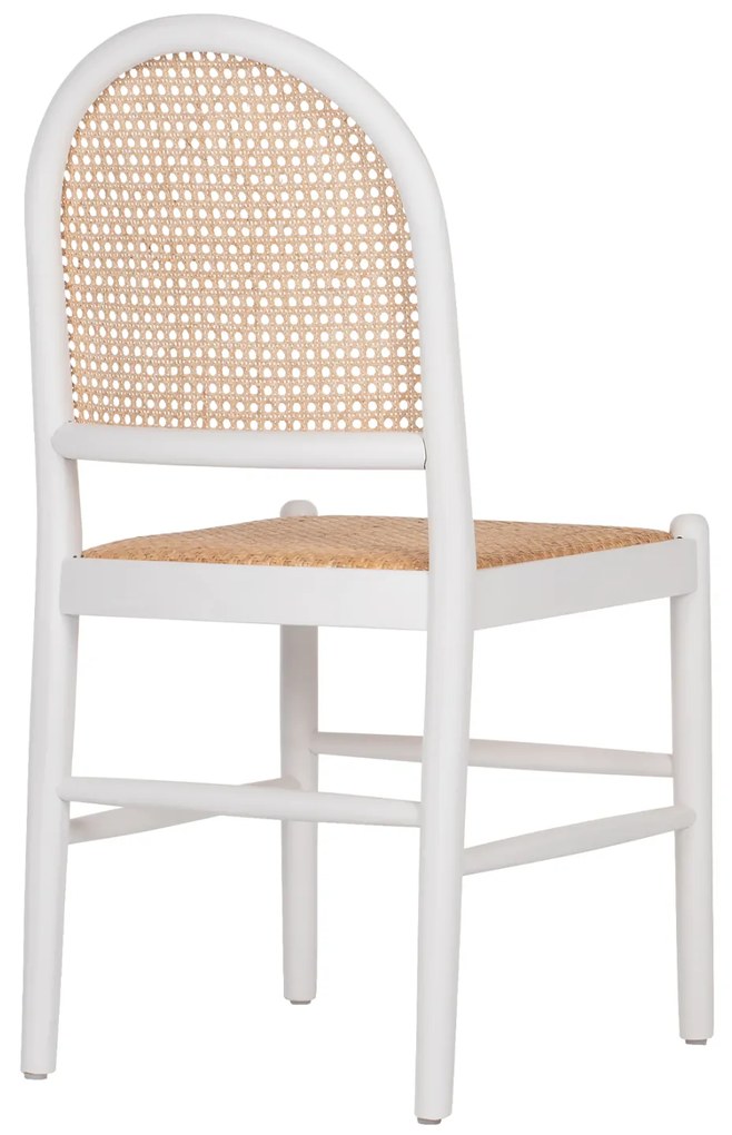 Καρέκλα Από Οξιά Σε Λευκό-Rattan Μπεζ 43x50x87Yεκ.