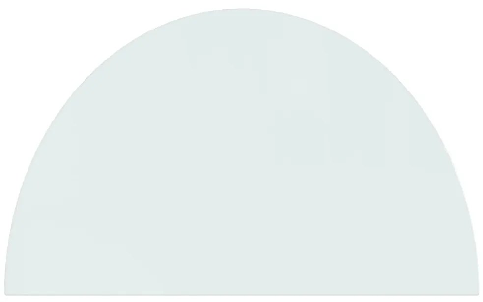 vidaXL Πλάκα Τζακιού Γυάλινη Ημικυκλική 1000x600 χιλ.