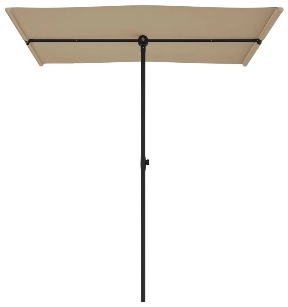 Ομπρέλα Κήπου Taupe 180 x 110 εκ. με Ιστό Αλουμινίου 47331