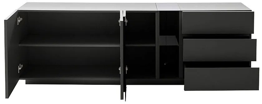Χαμηλός Μπουφές Σκούρο Γκρι 200x42x67 cm
