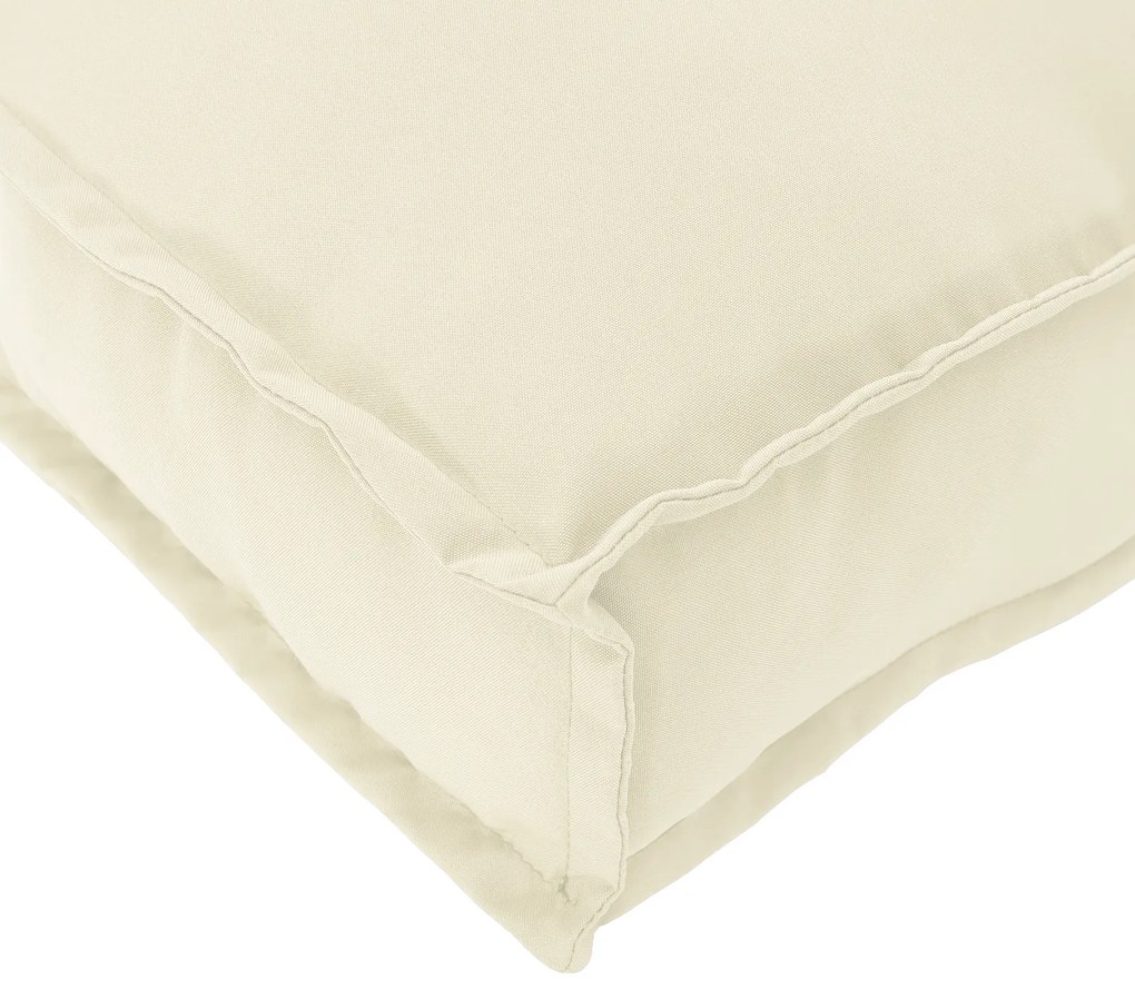 vidaXL Μαξιλάρι Πλάτης Κρεμ 120x40x12 εκ. Υφασμάτινο