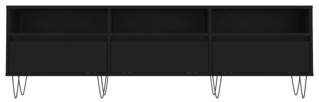 vidaXL Έπιπλο Τηλεόρασης Μαύρο 150x30x44,5 εκ. Επεξεργασμένο Ξύλο