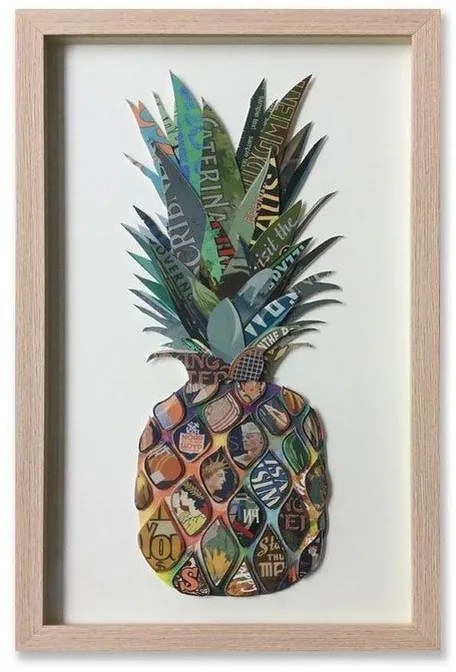 Supergreens Πίνακας Κολάζ Pineapple 30x50 εκ