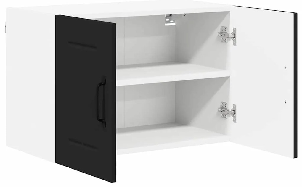 vidaXL Κρεμαστό ντουλάπι κουζίνας Επιτοίχιο Μαύρο 60 x 31 x 40 εκ