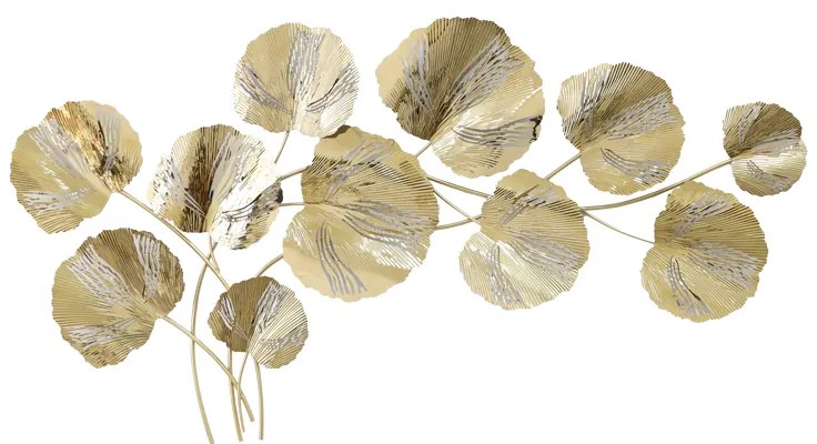 Διακοσμητικό τοίχου Fleur Inart μέταλλο σε χρυσή απόχρωση131x68.5x6εκ