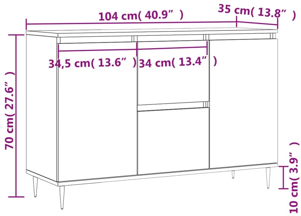 ΜΠΟΥΦΕΣ ΚΑΦΕ ΔΡΥΣ 104 X 35 X 70 ΕΚ. ΑΠΟ ΕΠΕΞΕΡΓΑΣΜΕΝΟ ΞΥΛΟ 827203