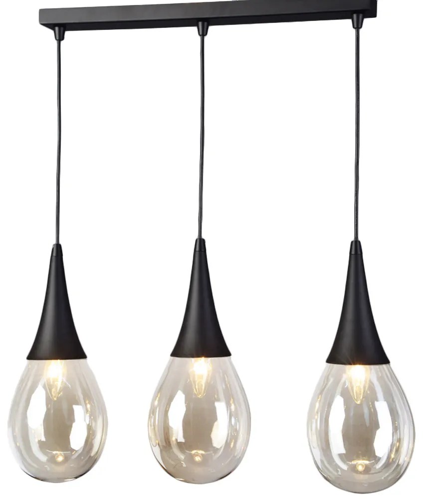 Φωτιστικό Οροφής Τρίφωτο Aca Atena OD53423SBK Black Matt
