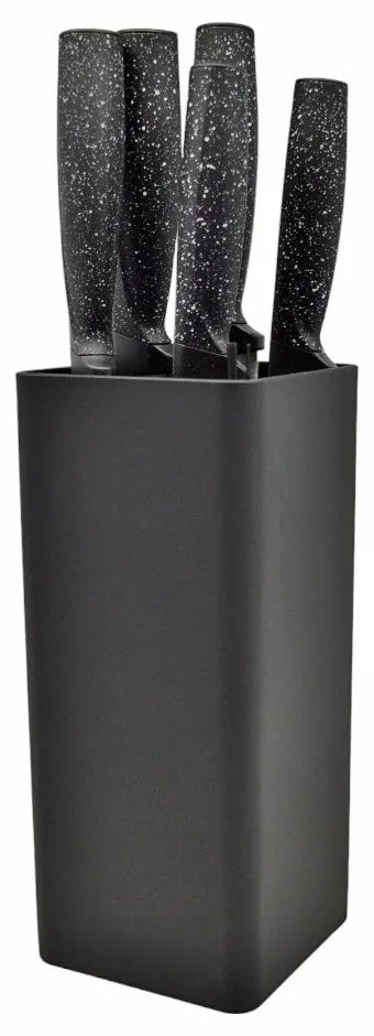 Μαχαίρια Με Επιτραπέζια Βάση 835904 (Σετ 5τμχ) Black Ankor Stainless Steel
