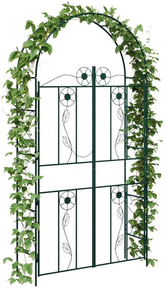 vidaXL Κήπος Αψίδα Μονόχρωμο Πράσινο 115 x 37 x 226 εκ