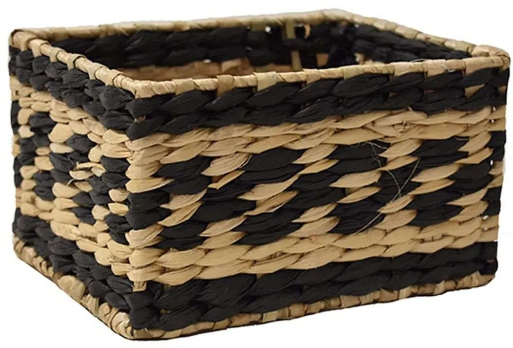 Καλάθι Rush 00.06.67435 20x15x10cm Natural-Black Ψάθα