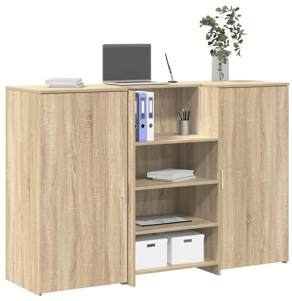vidaXL Γραφείο υποδοχής Sonoma Δρυς 155x50x103,5εκ. Επεξεργασμένο Ξύλο