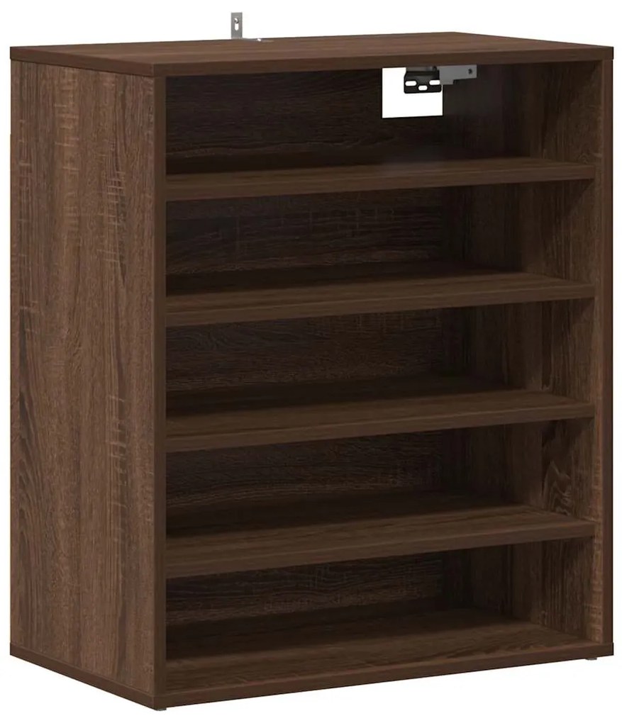 vidaXL Παπουτσοθήκη Καφέ Δρυς 60x35x70 εκ. από Επεξεργασμένο Ξύλο