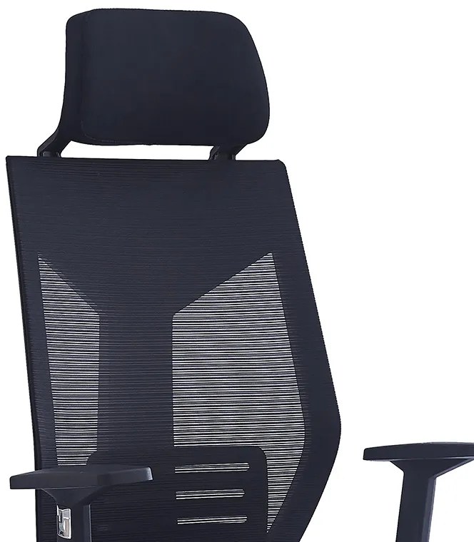 Καρέκλα γραφείου διευθυντή Commend pakoworld ύφασμα mesh μαύρο