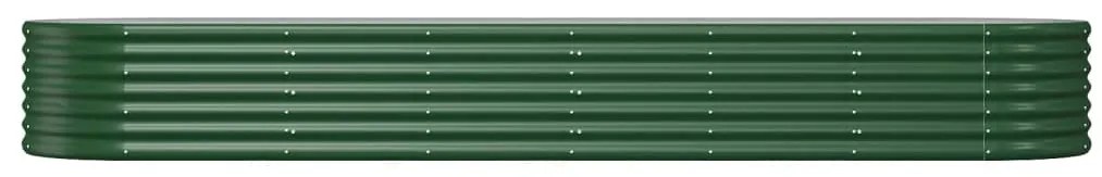 vidaXL Ζαρντινιέρα Πράσινη 296x80x36 εκ Γαλβανισμένος χάλυβας