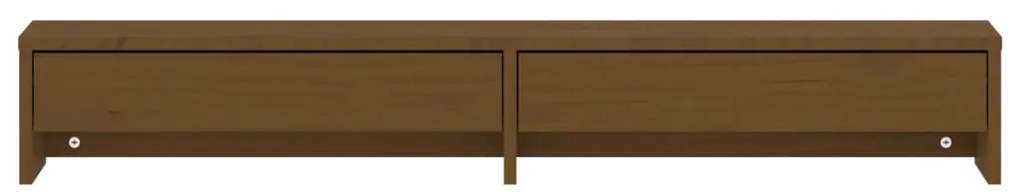 vidaXL Βάση Οθόνης Καφέ 100 x 27 x 15 εκ. από Μασίφ Ξύλο Πεύκου