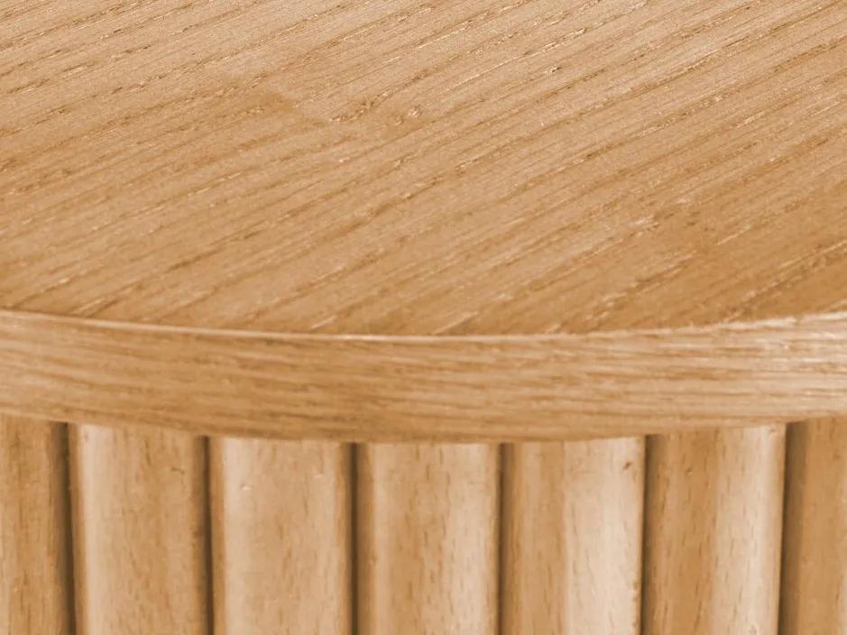 Βοηθητικό τραπεζάκι Houston 1223, Ανοιχτό χρώμα ξύλου, 50cm, Ινοσανίδες μέσης πυκνότητας, Φυσικό ξύλο καπλαμά, Στρόγγυλος | Epipla1.gr