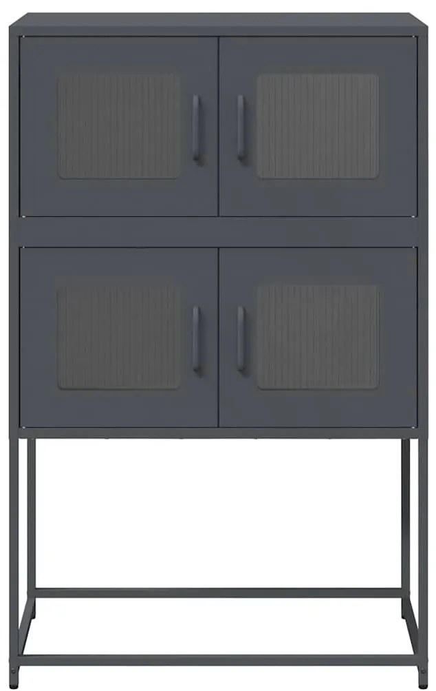 vidaXL Highboard Ανθρακί 68x39x107 cm Χάλυβας