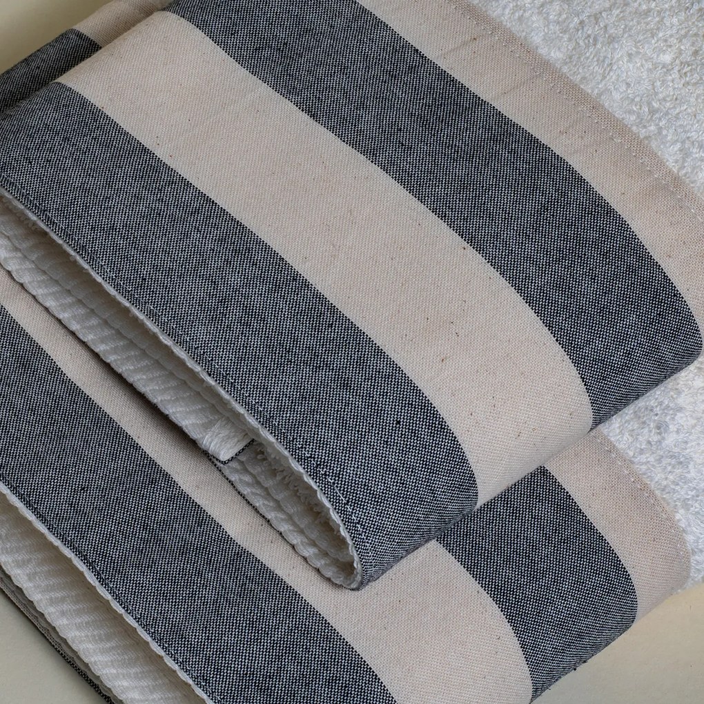 Πετσέτες Μπάνιου (Σετ 3τμχ) White Fabric Marine Stripe Blue White 600gsm