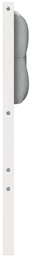 vidaXL Κεφαλάρι Άλλο Λευκό και ανοιχτό γκρι 150 cm Μασίφ ξύλο πεύκου