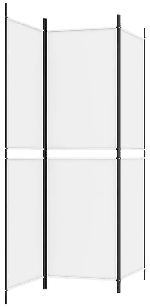 vidaXL Διαχωριστικό Δωματίου με 3 Πάνελ Λευκό 150 x 180 εκ. Υφασμάτινο