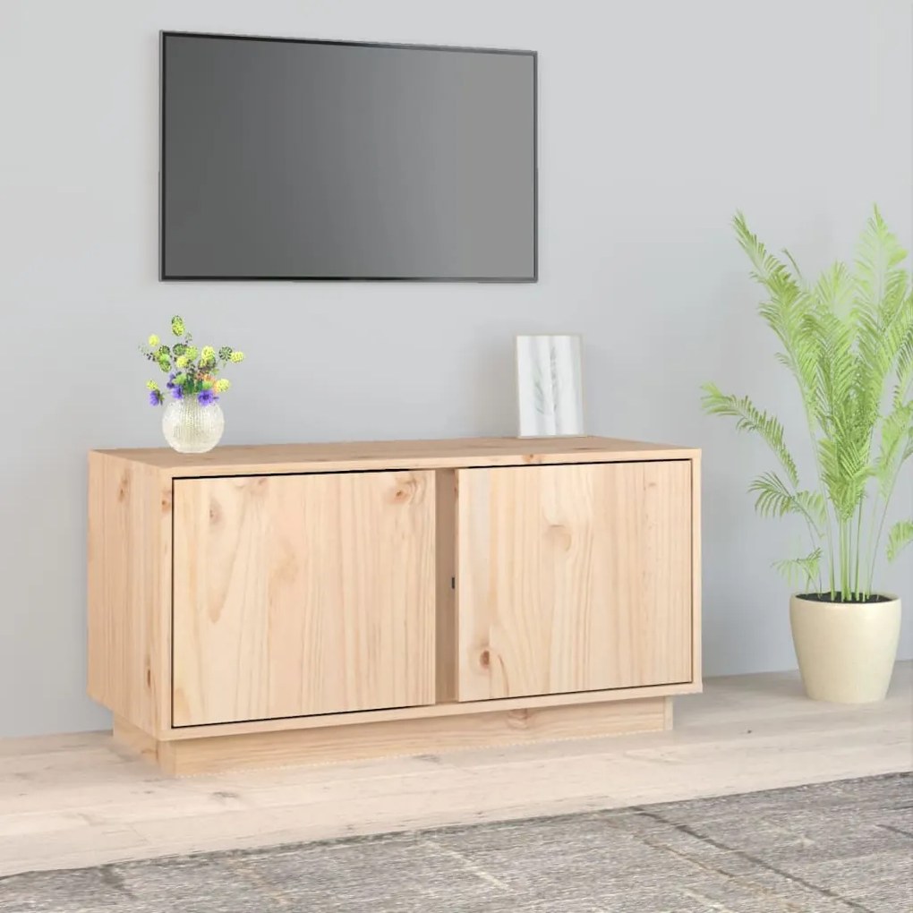 Έπιπλο Τηλεόρασης 80 x 35 x 40,5 εκ. από Μασίφ Ξύλο Πεύκου