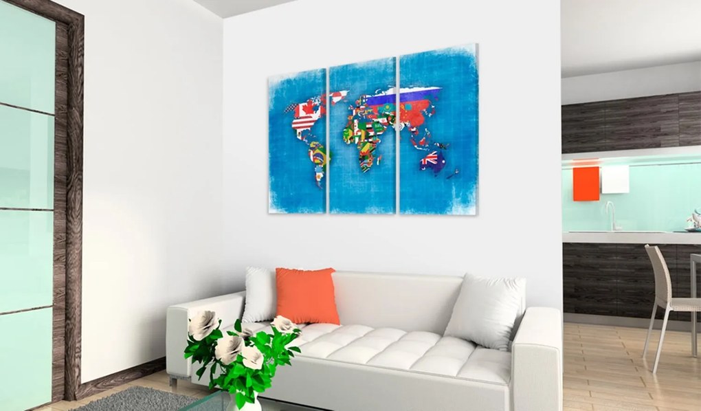 Πίνακας - Flags of the World - triptych 60x40