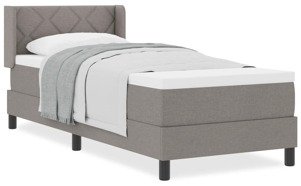 vidaXL Κρεβάτι Box Spring με Στρώμα σε Ταουπέ, 80x200 εκ