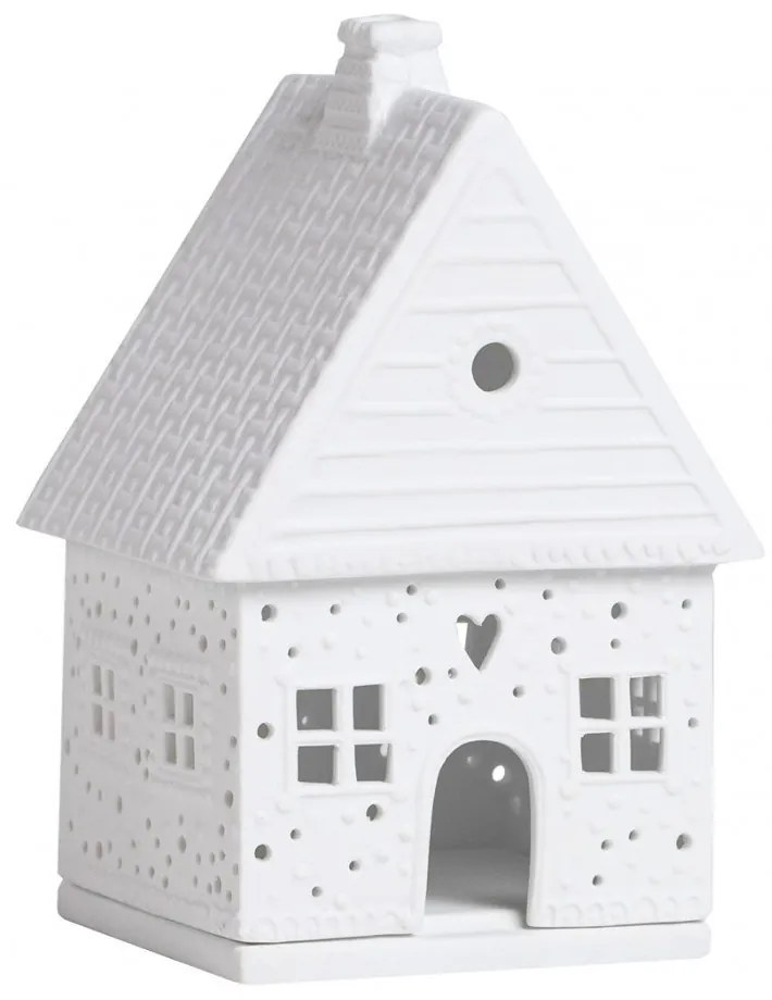 Κηροπήγιο Για Ρεσώ Gingerbread Heart RD0090318 9x8,5x14cm White Raeder Πορσελάνη