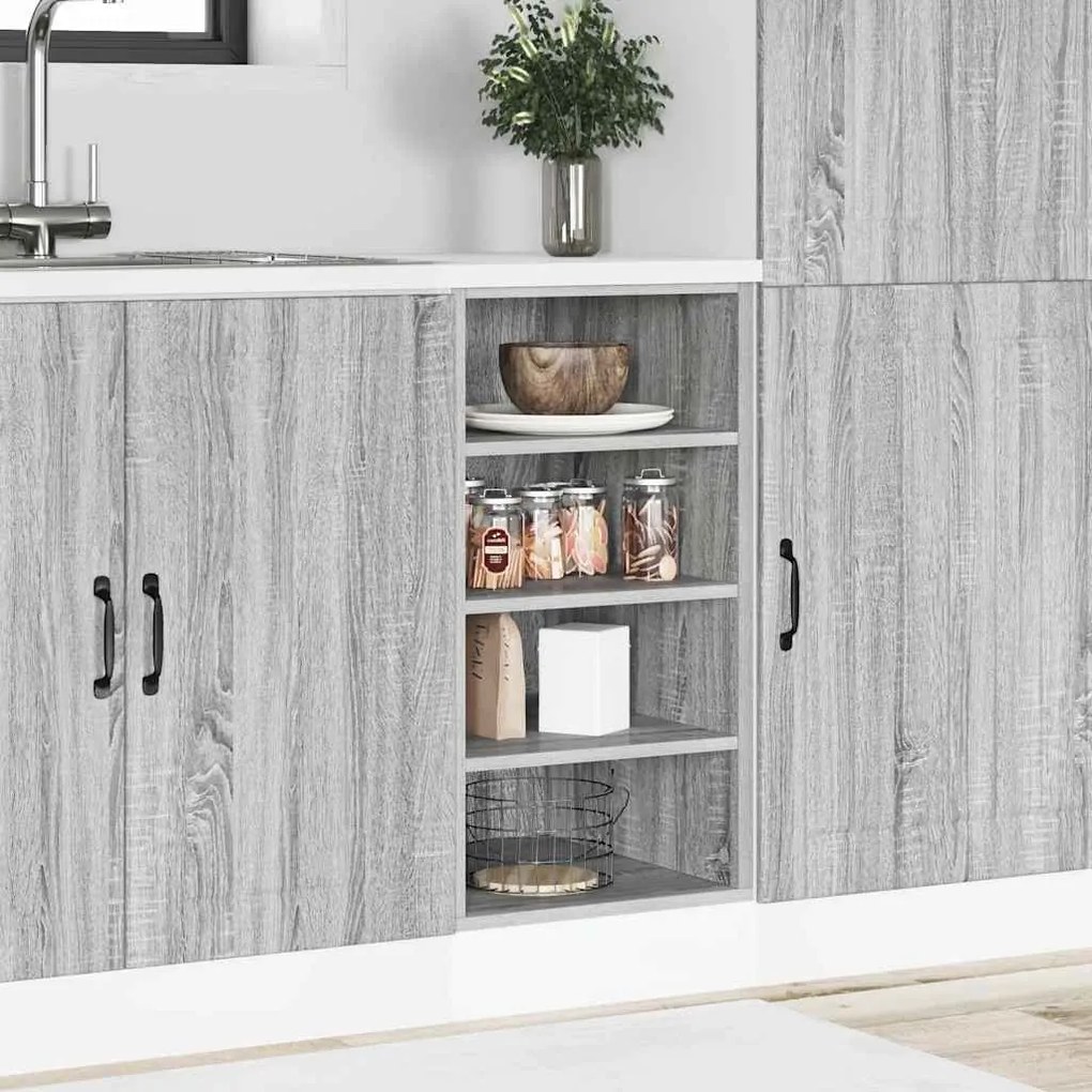 vidaXL Ντουλάπι "Riga" Γκρι Sonoma 40x44,5x81,5 εκ. από Τεχνητό Ξύλο