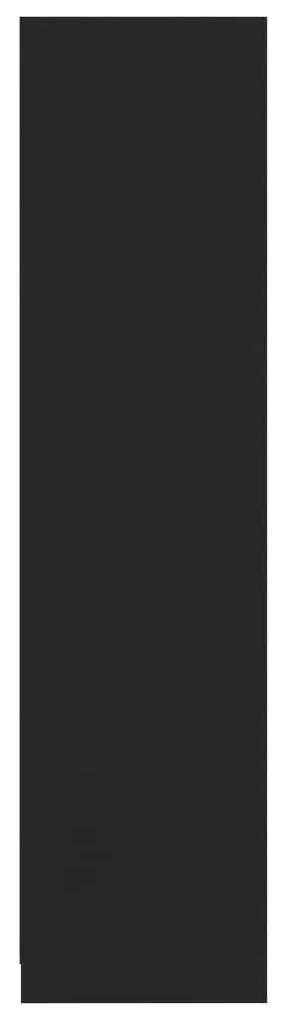 Ντουλάπα με Συρτάρια Μαύρη 50 x 50 x 200 εκ. από Μοριοσανίδα - Μαύρο