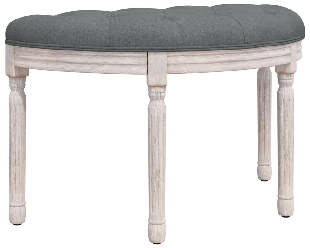 vidaXL Πάγκος Σκούρο Γκρι 81,5x41x49 εκ. Υφασμάτινος