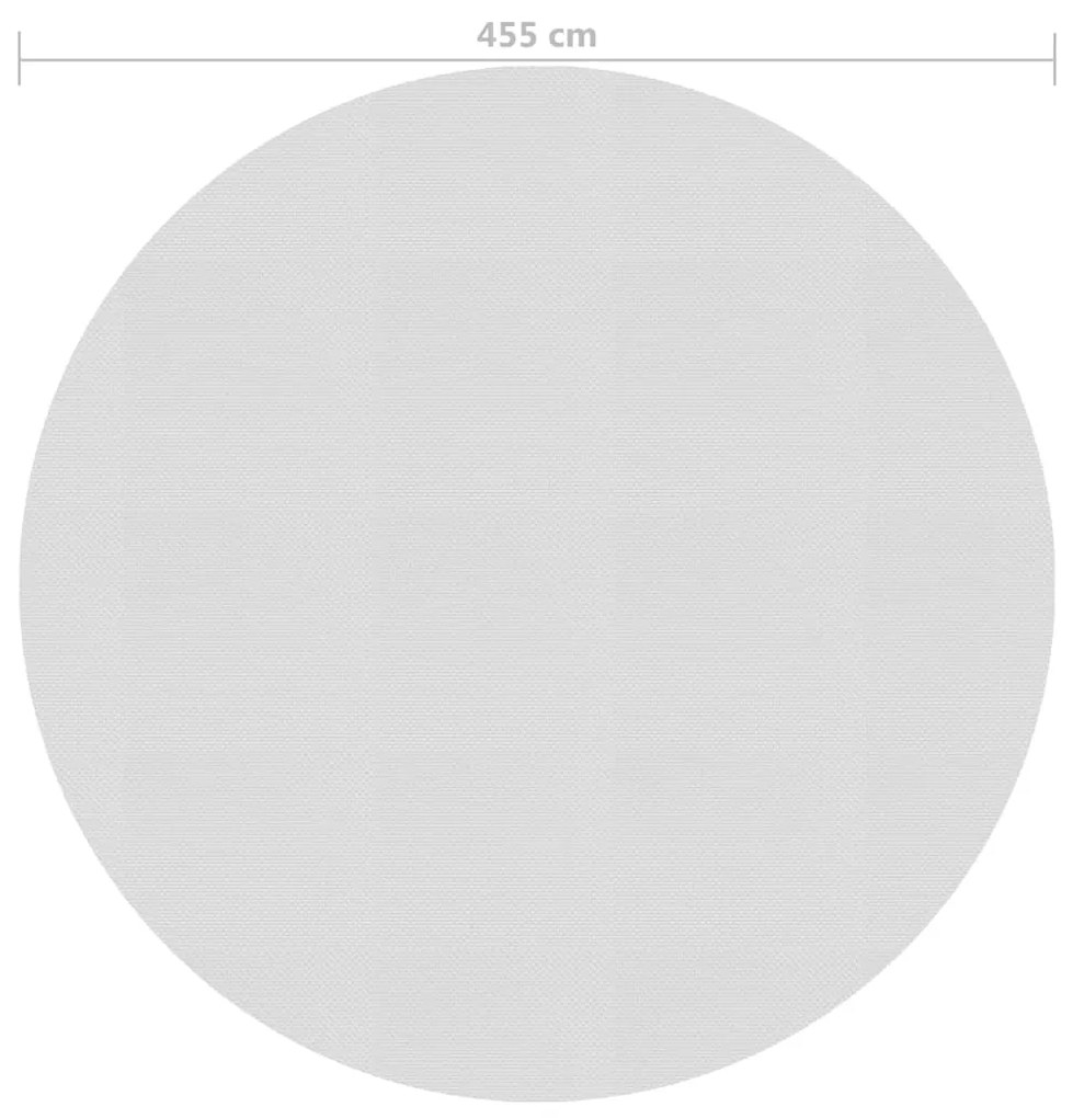 vidaXL Κάλυμμα Πισίνας Ηλιακό Γκρι 455 εκ. από Πολυαιθυλένιο