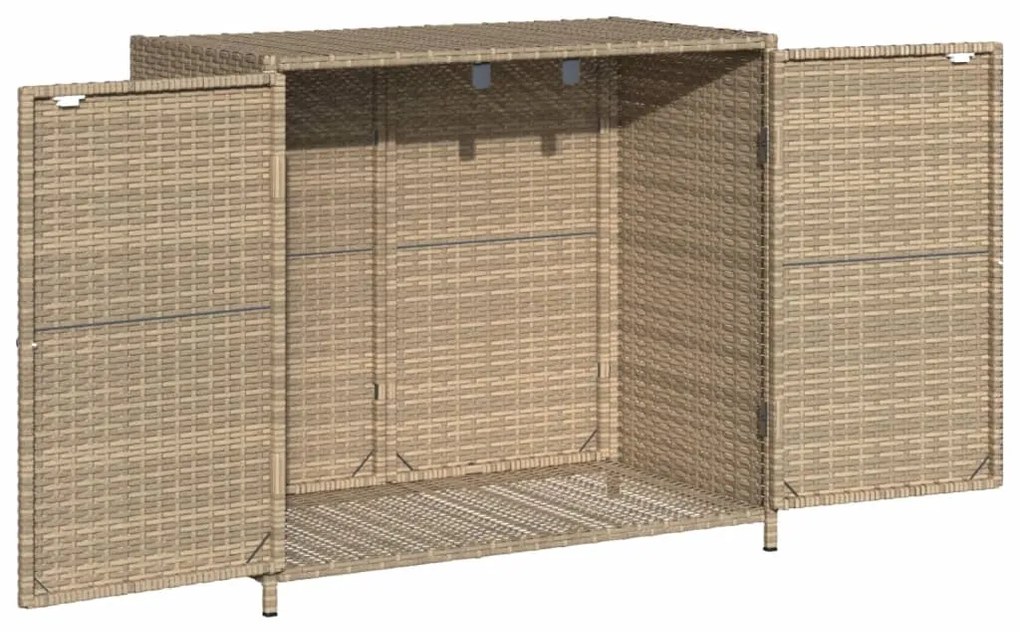 Ντουλάπι Αποθήκευσης Κήπου Beige 83x45x76 εκ. Συνθετικό Ρατάν - Μπεζ