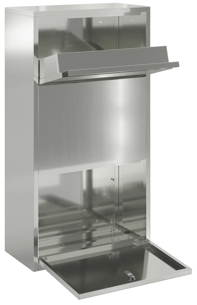 vidaXL Γραμματοκιβώτιο Πακέτων 44x22x82 εκ. Γαλβανισμένος Χάλυβας