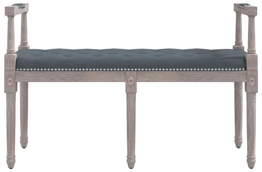 vidaXL Πάγκος Σκούρο Γκρι 110 x 40 x 70 εκ. Βελούδινος