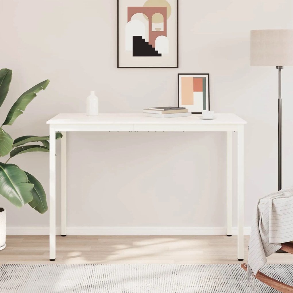 vidaXL Τραπέζι μπαρ Λευκό 110 x 55 x 105 εκ. Στερεά ξυλεία πεύκου