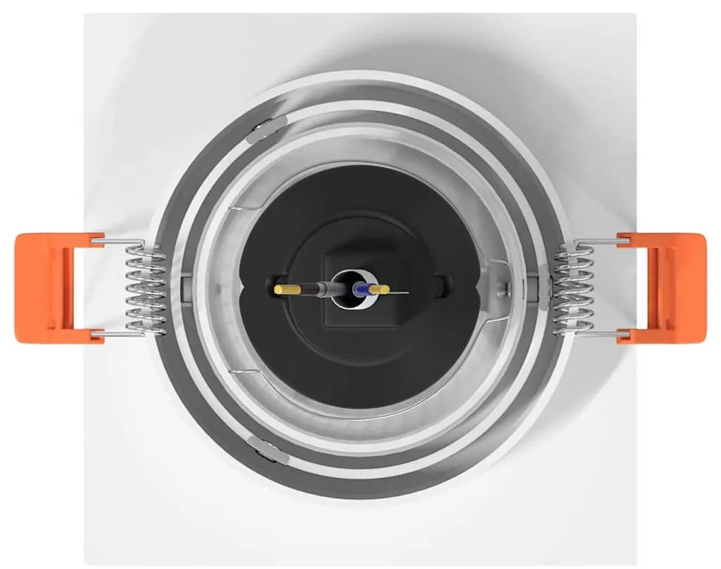 vidaXL Spotlights με προβολείς 6 pcs Λευκό 9 x 9 x cm Αλουμίνιο