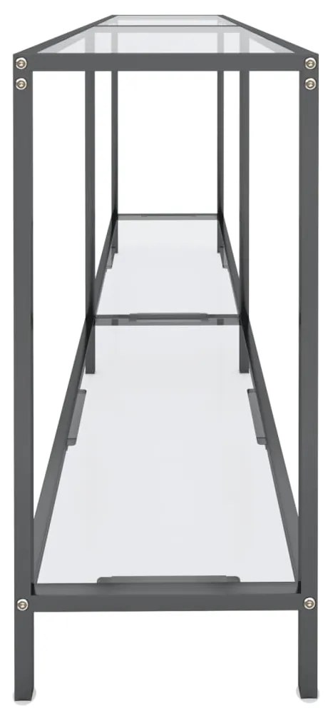 vidaXL Τραπέζι Κονσόλα Διαφανές 160 x 35 x 75,5 εκ. από Ψημένο Γυαλί