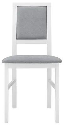 Καρέκλα Boston 321, Άσπρο, Γκρι, 92x43x50cm, 7 kg, Ταπισερί, Ξύλινα, Ξύλο | Epipla1.gr