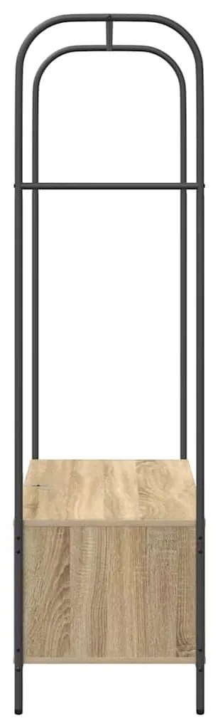 vidaXL Ράφι Ρούχων Καφέ δρυς 100 x 44 x 160 εκ Επεξεργασμένο ξύλο