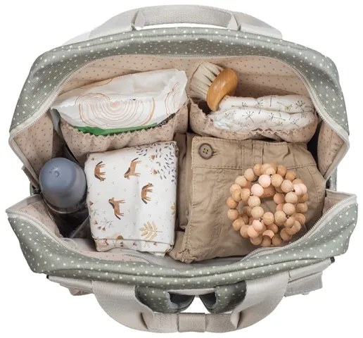 Τσάντα Αλλαξιέρα Backpack Pasito a Pasito Walking Mum Poppy Olive Πουά