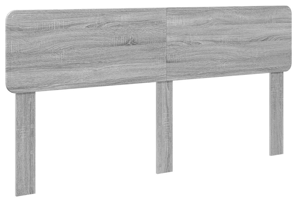 vidaXL Σκελετός Κρεβατιού Γκρίζο Σονομα 200 x 200 cm Μηχανήματος Ξύλο