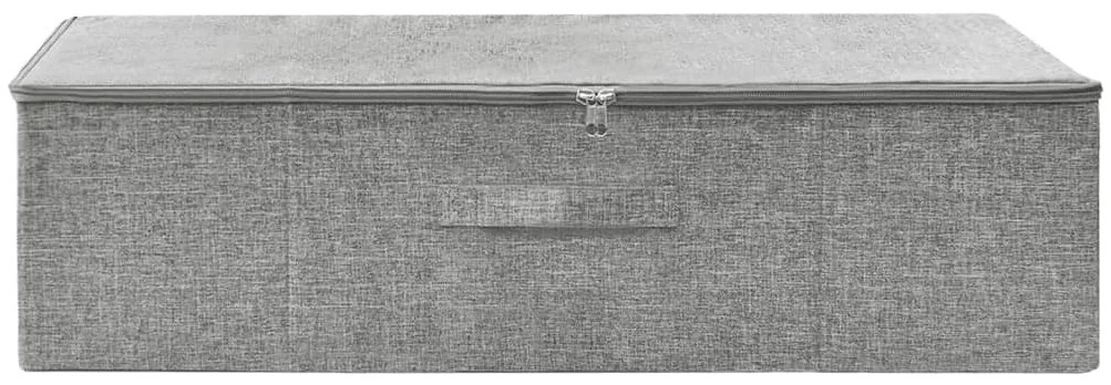 vidaXL Κουτι Αποθήκευσης Γκρι 70 x 40 x 18 εκ. Υφασμάτινο