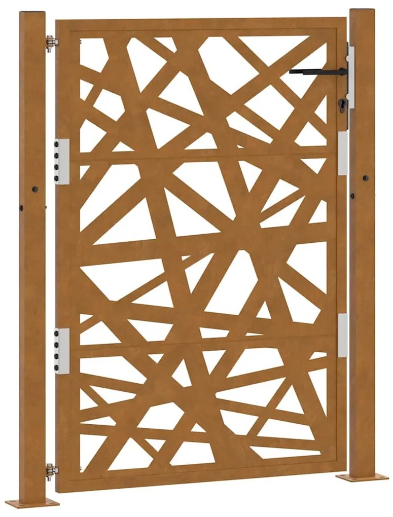 Πύλη κήπου 105x130 cm από χάλυβα καιρικές συνθήκες Light Design - Καφέ