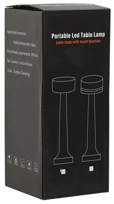 Επιτραπέζιο Φωτιστικό Home ESPRIT Λευκό Μαύρο 9 x 9 x 24 cm (x2)